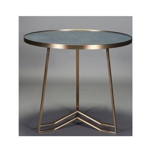 <b>Round</b> Shape Glass Top Side <b>Table</b> 2025 Newest Design Living Room Metal Side <b>Table</b> for Top Selling Furniture Hotel and Restaurant - Product Image 5