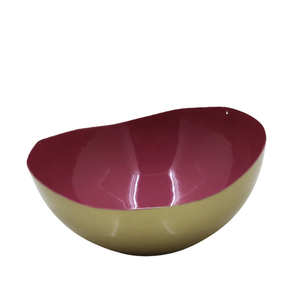 Look moderne bol rond vaisselle bol en fer autocollant émail et laiton couleur fait à la main ustensiles de cuisine en vrac - Product Image 3