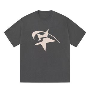 Camiseta gráfica personalizada para hombre, ropa de calle de manga corta de algodón 100%, estrella de posición frontal para serigrafía, estambre rápido - Product Image 1