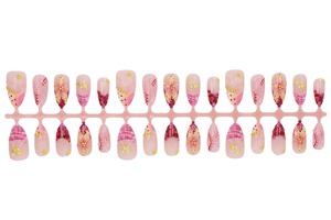 NBL-JX-165 Faux <span class=keywords><strong>Ongles</strong></span> à Presser <span class=keywords><strong>Rose</strong></span> Océan Amande 30 Pièces, Embossés 3D, Thème Plage Estivale, Réutilisables, Couverture Complète, Faits Main - Product Image 5