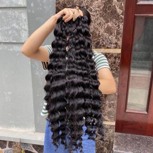 Paquetes de onda profunda Cabello humano Cutícula cruda Alineada Proveedores de cabello virgen Sin procesar Paquetes de doble dibujado vietnamita crudo sin procesar - Product Image 2