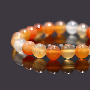 8 mm Round Carnelian Bead Crystal 7-Inch Stretch <b>Healing</b> <b>Bracelet</b> Crystal <b>Bracelets</b> & Bangles - Product Image 2