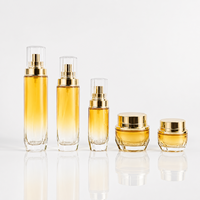 Ensembles d'emballages cosmétiques de luxe 30g 50g 40ml 100ml 120ml Flacons de lotion blanc nacré brillant dégradé or pour crème visage