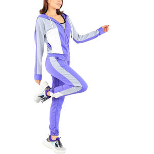 Conjunto Deportivo de Mujer, Estilo Informal, Ajustado, de Algodón Suave, Color Negro Liso, de Alta Calidad, Superventas - Product Image 2