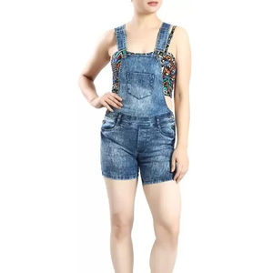 ผู้ผลิตมืออาชีพ ผลิตกางเกงยีนส์เดนิมแบบเอี๊ยมสำหรับผู้หญิงตามสั่ง ดีไซน์เรียบง่าย ติดกระดุม เป็นมิตรกับสิ่งแวดล้อม สตรีทแวร์ คุณภาพสูง - Product Image 1