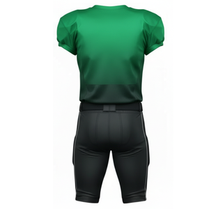 Ensemble d'uniformes de football américain Pro Green, maillot sublimé à rayures verticales avec pantalon rembourré intégré noir, vert - Product Image 2