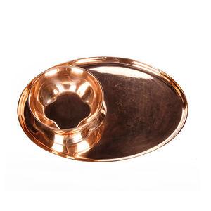 Plateau avec bol Plateau de service rectangulaire en métal Petit carré doré pour cuisine salle à manger salon - Product Image 6