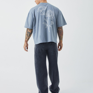 เสื้อยืดออกกำลังกายคอกลมแขนสั้นพิมพ์ลายสำหรับผู้ชาย ผ้าไมโครไฟเบอร์ แห้งเร็ว ระบายอากาศได้ดี น้ำหนักเบา ลายพื้นเรียบ ย้อมสี โพลีเอสเตอร์/คอตตอน - Product Image 5