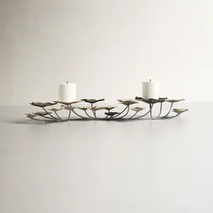 เทียนทีไลท์โลหะหรูหราสำหรับตกแต่งโต๊ะในบ้านและโรงแรมคริสต์มาส - Product Image 3