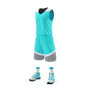 Nouvelle conception, ensemble de maillots de basket-ball personnalisés en gros, vêtements de sport respirants avec impression de logo, motif d'équipe et options de taille flexibles - Product Image 5