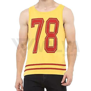 Últimas tendencias, camisetas sin mangas informales para hombres, logotipo personalizado, tela suave elástica transpirable, decoración estampada para gimnasio de verano - Product Image 1