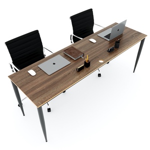 Escritorio Minimalista de Madera Contrachapada de 200x60cm con Patas Resistentes Cone II HBCN010 - Product Image 1