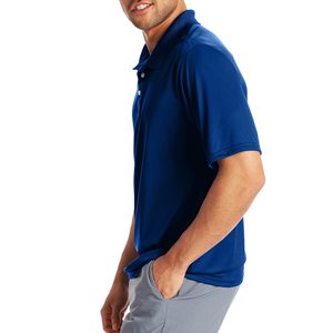 Vente en gros de polos pour hommes de qualité supérieure à manches courtes, décontractés, colorés et doux au toucher, pour le golf, couleur unie - Product Image 2