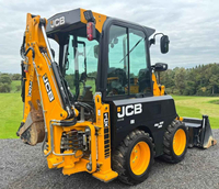 Chargeuse-pelleteuse compacte JCB 1CX à moteur diesel robuste 4x4, machine de construction avec chargeur frontal et pelle arrière