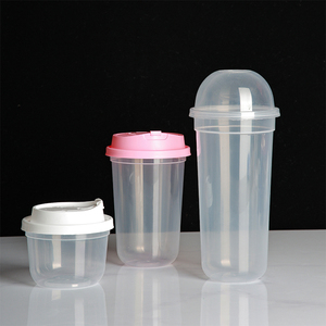 Gobelet jetable transparent en PP injecté en forme de U de 90 mm avec couvercles, disponible en tailles de 260 à 700 ml, pour café glacé, <span class=keywords><strong>bubble</strong></span> <span class=keywords><strong>tea</strong></span> et boissons froides - Product Image 5