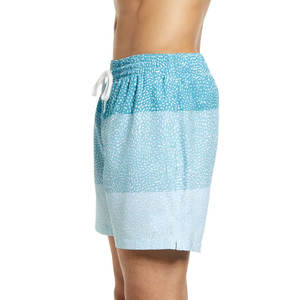 OEM Custom <b>Men</b> Swim <b>Shorts</b> Triple Blue Gradient Speckle Print Eco-Friendly Waterproof Beachwear Quick Dry Board <b>Shorts</b> Factory - Product Image 3