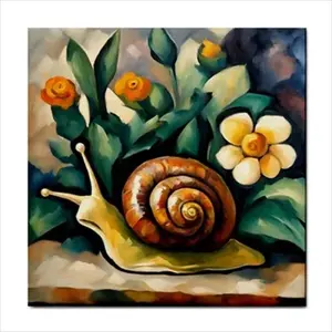 Jardín Caracol Decorativo Arte de la pared Azulejo de cerámica Backsplash Borde Azulejo Accesorios para la decoración del hogar - Product Image 1