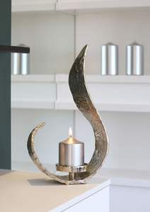 Hot Metal Leaf T Light Candles Holder Christmas <b>Home</b> Decoration Tabletop Candlestick Custom Logo Vintage Handmade Candleholder - Product Image 3