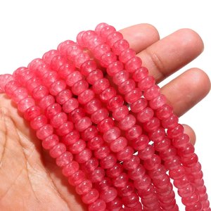 Perles Rondelles Lisses en Quartz Cerise, Fil de Pierres Précieuses Naturelles pour la Fabrication de Colliers et Bracelets, Meilleur Choix pour 2026 - Product Image 1