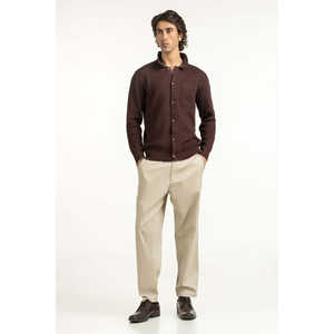 Cárdigan de Corte Regular con Decoración de Botones y Cierre de Cremallera para Todas las Temporadas - Mangas Cortas, Grosor Delgado - Product Image 4