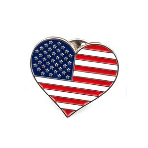 Venta al por Mayor de Insignias de Latón Esmaltadas con Bandera Nacional Personalizada de EE. UU. y Reino Unido, Impresión Tradicional en Serigrafía - Product Image 2