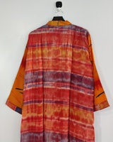Robe longue en crêpe de soie faite à la main pour femmes nouveau motif imprimé floral léger écologique avec taille naturelle