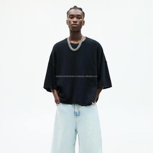 เสื้อยืดผ้าฝ้าย100% ขนาดใหญ่พิเศษ280 GSM พิมพ์ลายปักสำหรับผู้ชายเสื้อยืดโอเวอร์ไซส์ใช้ได้ทั้งชายและหญิง - Product Image 1