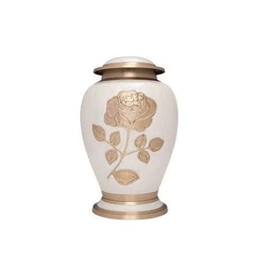 Urnas de cremación de Metal para adultos, suministros funerarios de diseño liso de plata brillante de alta calidad, urnas personalizadas para cenizas - Product Image 6