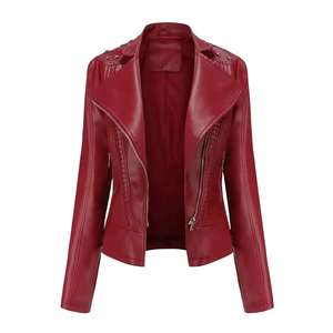 Chaqueta de cuero genuino para mujer de diseño moderno Premium de alta calidad Chaqueta de cuero de mujer de ajuste completo de moda - Product Image 2