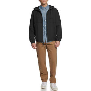 Chaqueta Cortavientos con Capucha para Hombre, Diseño Personalizado, Impermeable, de Lona, con Cremallera, Transpirable, de Secado Rápido y Ecológica - Product Image 1