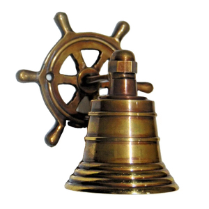 Latón macizo 2 \ "Campana de barco montada en la pared Estilo religioso tradicional Acabado en bronce Campana colgante Marina pulida Artesanía de metal - Product Image 1