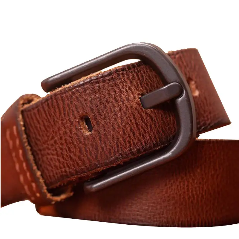 Cinturón de hebilla deslizante para hombre de marca de lujo de estilo clásico, cinturones de cuero genuino de vaca genuina duraderos de Pakistán