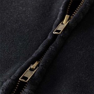 Vente chaude Streetwear 450gsm 100% coton surdimensionné hommes sweats à capuche zippés décontracté blanc couleur noire lavage à l'acide vêtements pour hommes sweats à capuche - Product Image 2