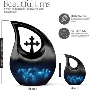 Urne en métal pour cendres de cheval Urnes de crémation pour cendres humaines Mini urnes Homme adulte Petit pour cendres humaines Taille personnalisée - Product Image 2