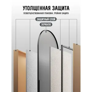 Phong Cách Hiện Đại 58 Cm X 160 Cm X 165 Cm Kính Sàn Gương Kim Loại Khung 1 Mảnh Phòng Ngủ Phòng Tắm Tường Trang Trí Mặc Quần Áo Cách Sử Dụng - Product Image 6