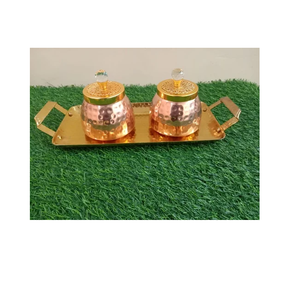 Bandeja y contenedor para servir frutas secas de latón con diseño de flores doradas para decoración del hogar, decoración de mesa, pieza de regalo - Product Image 3