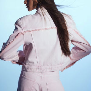 Mejor Pakistán Fabricante Tallaje Grande Jeans Chaquetas Diseño Personalizado Impreso Mujeres Jeans Chaquetas Pakistán Fabricante Mujeres Chaquetas - Product Image 5