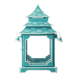 Lámpara de Pared Vintage Estilo Pagoda Chinoiserie, Pintada a Mano en Color Blanco Marfil y Detalles en Dorado, Iluminación Decorativa para el Hogar - Product Image 6