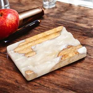 Portaplumas de Resina y Madera Hecho a Mano, Ecológico, de Alta Calidad, con Forma Personalizada, Modelo Artístico para Decoración de Mesa AZ - Product Image 6