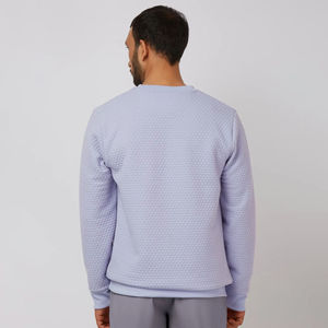 Haute qualité OEM vierge hommes automne plaine teint sweat à manches longues Logo personnalisé imprimé surdimensionné col rond pull polaire - Product Image 2