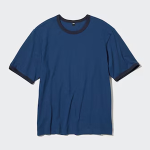 T-shirt AIRism Polyester/Coton T-shirt à col rond AIRism Streetwear T-shirts - Product Image 1