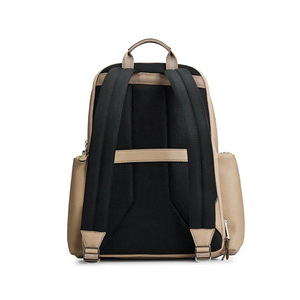 Men's Genuine Leather <b>Backpack</b> Minimalist Softback <b>Laptop</b> Bag with Zipper Closure and Handle 20-39L Capacity Water Resistant - Product Image 3