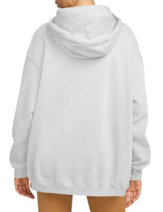 เสื้อมีฮู้ดโอเวอร์ไซส์สำหรับผู้หญิงเสื้อสเวตเชิ้ตแบบสวมหัวแขนยาวผ้าฟลีซผ้าคอตตอนพิมพ์ลายมีกระเป๋าสำหรับฤดูหนาวฤดูใบไม้ร่วง - Product Image 2