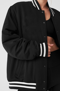 <b>Cheap</b> Price OEM Private Logo Bomber Varsity <b>Jackets</b> Latest Design Breathable Windproof Women Varsity <b>Jackets</b> - Product Image 4