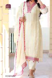 Conjunto Tradicional de Diseñador para Mujer, Kurta, Pantalón y Dupatta, Ropa Étnica Premium de 3 Piezas, Venta al por Mayor Directa al Mejor Precio - Product Image 3