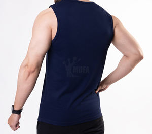 Camiseta sin mangas para hombre, chaleco holgado personalizado para Fitness, chaleco transpirable de algodón de secado rápido, chaleco colorido sin mangas para gimnasio para correr, camiseta sin mangas - Product Image 3