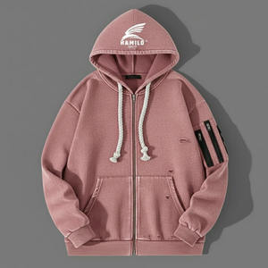 Pulls thermiques à capuche pour hommes, best-sellers 2026, vente chaude, 100% coton, motif uni, technique de base, coton mélangé - Product Image 3