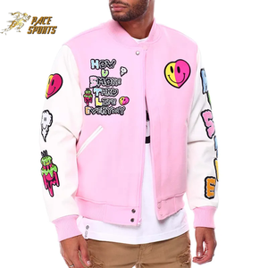 Hot Selling 100% Wool Chenille Patches New Trendy Premium Varsity Jacket Custom High Quality Baseball Jackets <b>Men</b> Long <b>Clothing</b> - Product Image 6