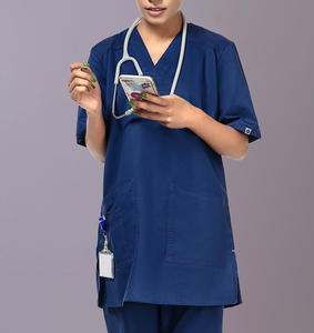 <b>Nurse</b> Uniform Summer Fashionable Design Polyester Spandex Fabric Unisex Short Sleeve Scrubs Uniform Sets Hospital Scrub - Product Image 1