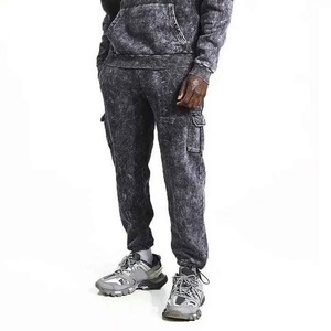 Wholesale Low Price Acid Wash Tracksuits Winter 100% Cotton Fleece High Quality New Arrival for Men - Product Image 4